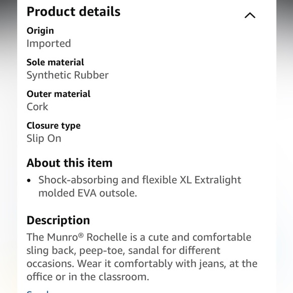 NEW MUNRO Rochelle Healed Slingback Women’s Sandals - Picture 10 of 10